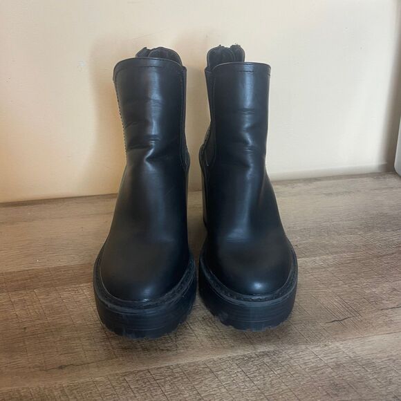 Steve Madden Women's Kamora Platform Chelsea Boots Black Size 7.5 - Picture 3 of 7